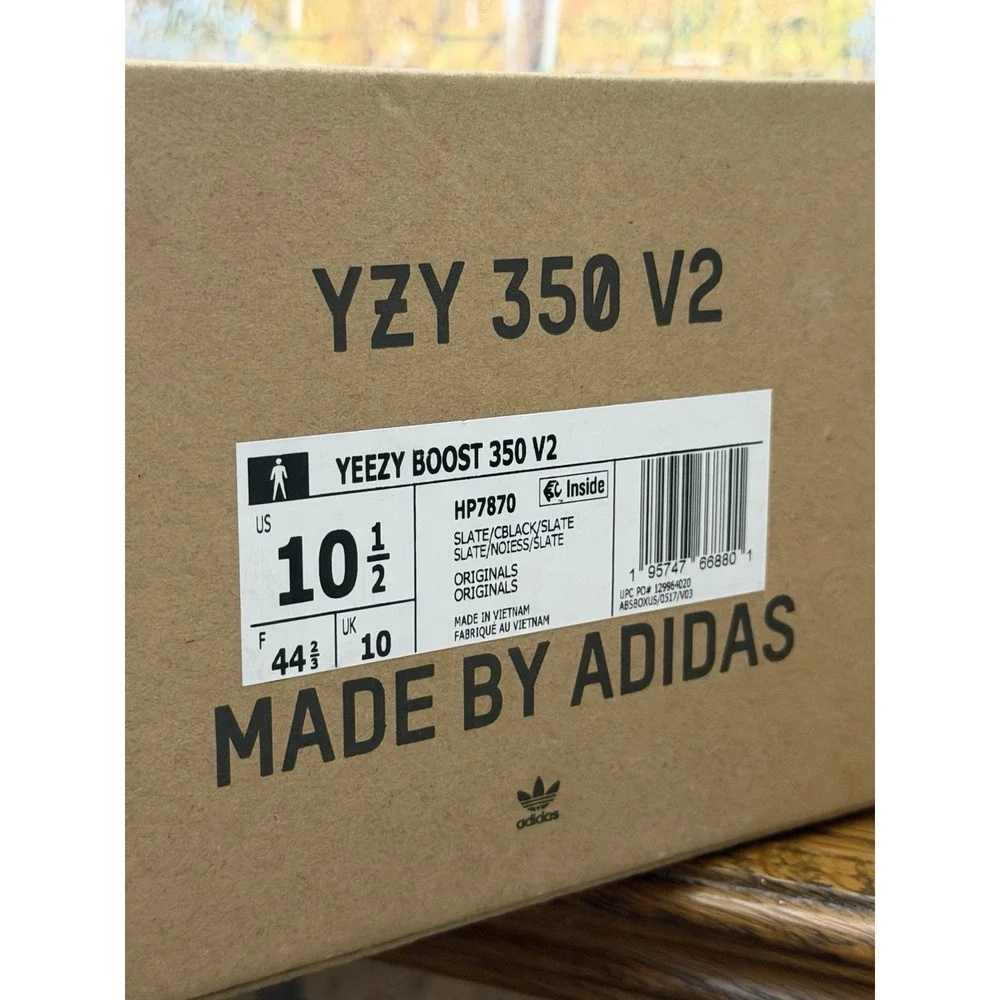 adidas Yeezy Boost 350 V2 Slate Low Top Lace-Up Men's Sneakers HP7870 2022